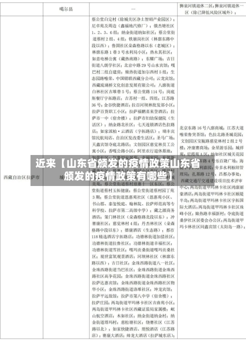 近来【山东省颁发的疫情政策山东省颁发的疫情政策有哪些】-第3张图片