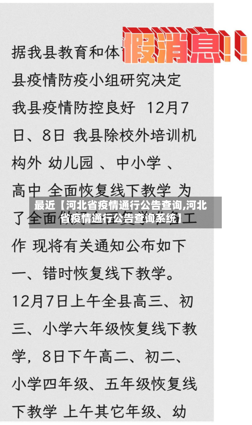 最近【河北省疫情通行公告查询,河北省疫情通行公告查询系统】