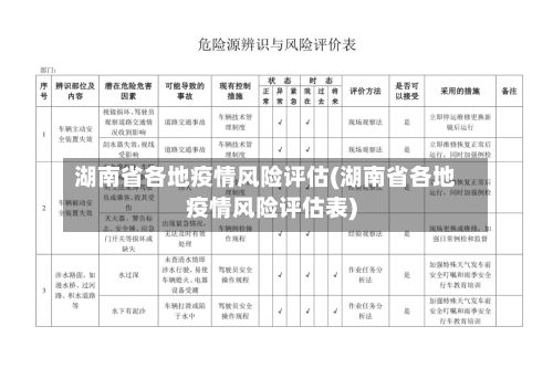 湖南省各地疫情风险评估(湖南省各地疫情风险评估表)-第2张图片