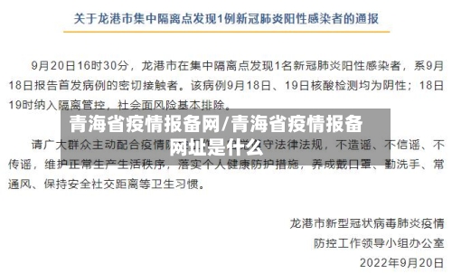 青海省疫情报备网/青海省疫情报备网址是什么-第2张图片