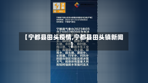 【宁都县田头疫情,宁都县田头镇新闻】-第2张图片