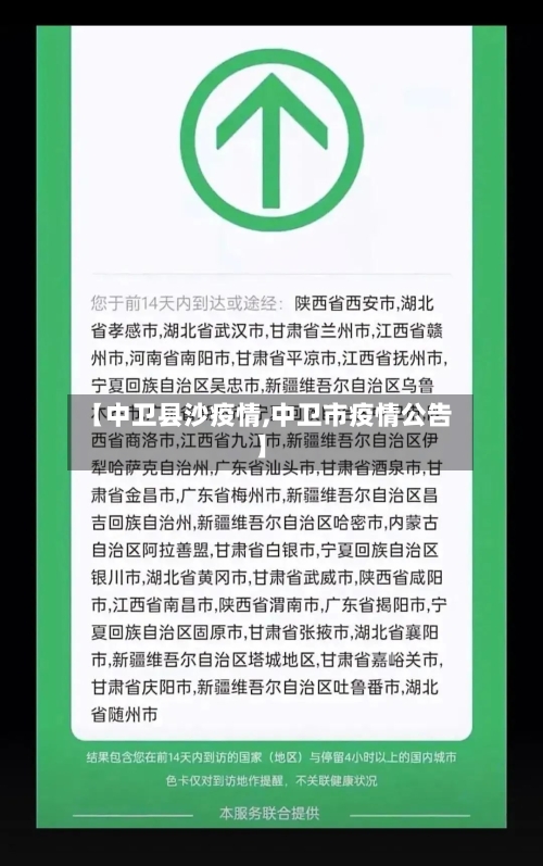 【中卫县沙疫情,中卫市疫情公告】-第2张图片