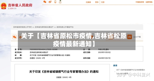 关于【吉林省原松市疫情,吉林省松原疫情最新通知】