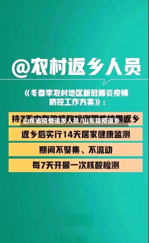 山东省疫情返乡人员/山东防疫返乡