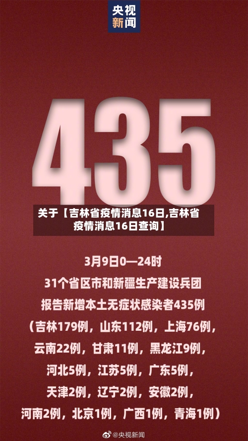 关于【吉林省疫情消息16日,吉林省疫情消息16日查询】