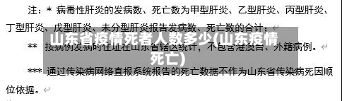 山东省疫情死者人数多少(山东疫情死亡)-第2张图片