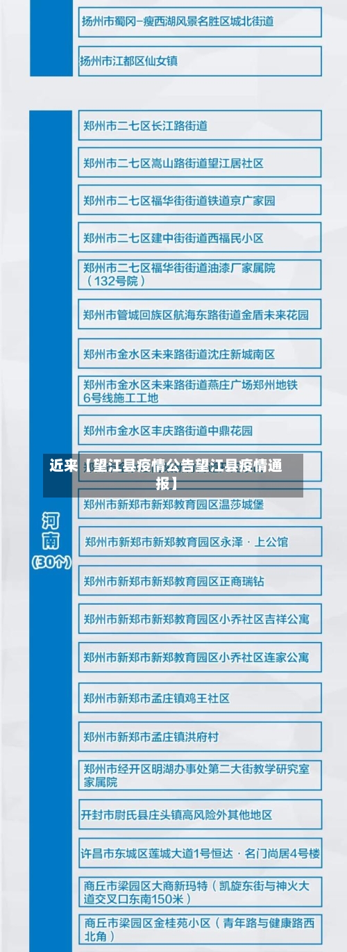 近来【望江县疫情公告望江县疫情通报】