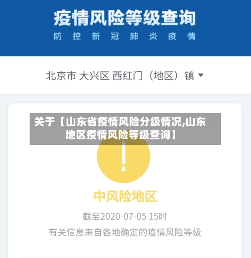关于【山东省疫情风险分级情况,山东地区疫情风险等级查询】-第3张图片