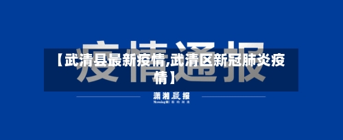 【武清县最新疫情,武清区新冠肺炎疫情】-第2张图片