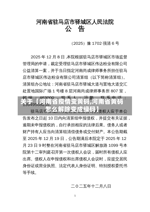 关于【河南省疫情变黄码,河南省黄码怎么解除变成绿码】-第2张图片