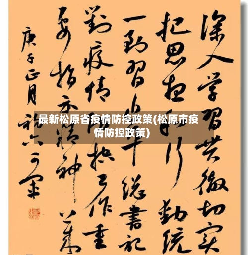 最新松原省疫情防控政策(松原市疫情防控政策)