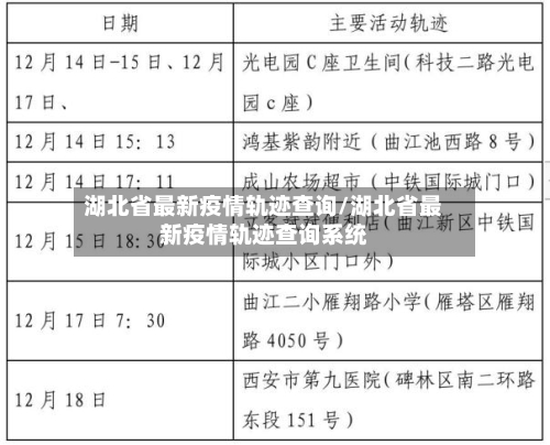 湖北省最新疫情轨迹查询/湖北省最新疫情轨迹查询系统-第3张图片
