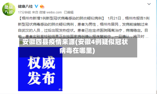 安徽四县疫情来源(安徽4例疑似冠状病毒在哪里)